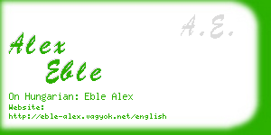 alex eble business card